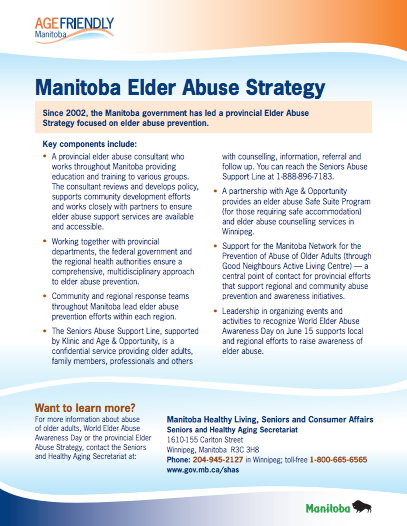 Manitoba Elder Abuse Strategy
