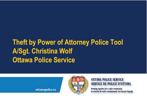 Theft by Power of Attorney Police Tool